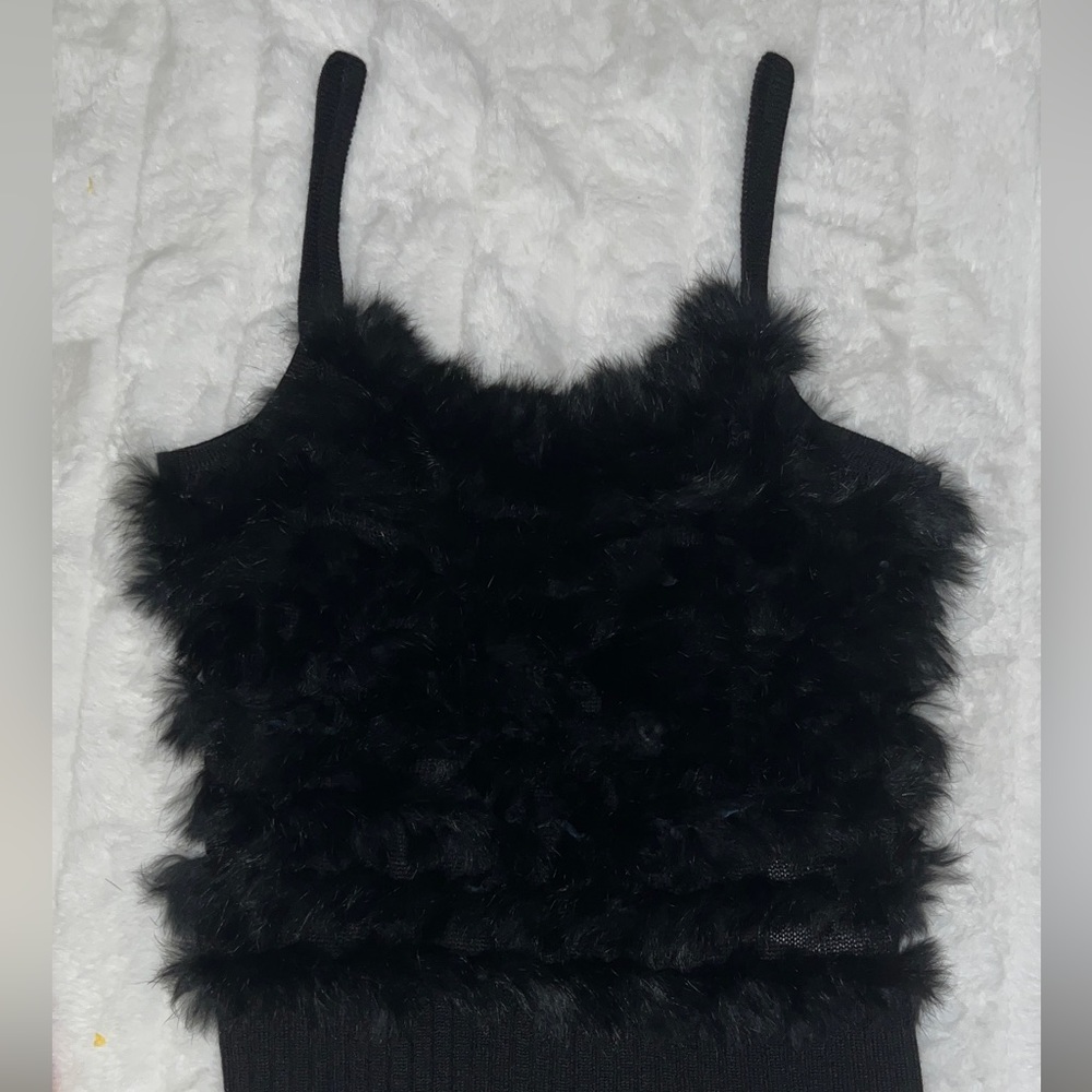 High-quality Japanese vintage rabbit fur sleeveless